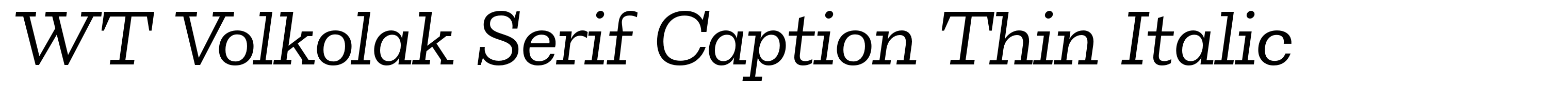 WT Volkolak Serif Caption Thin Italic